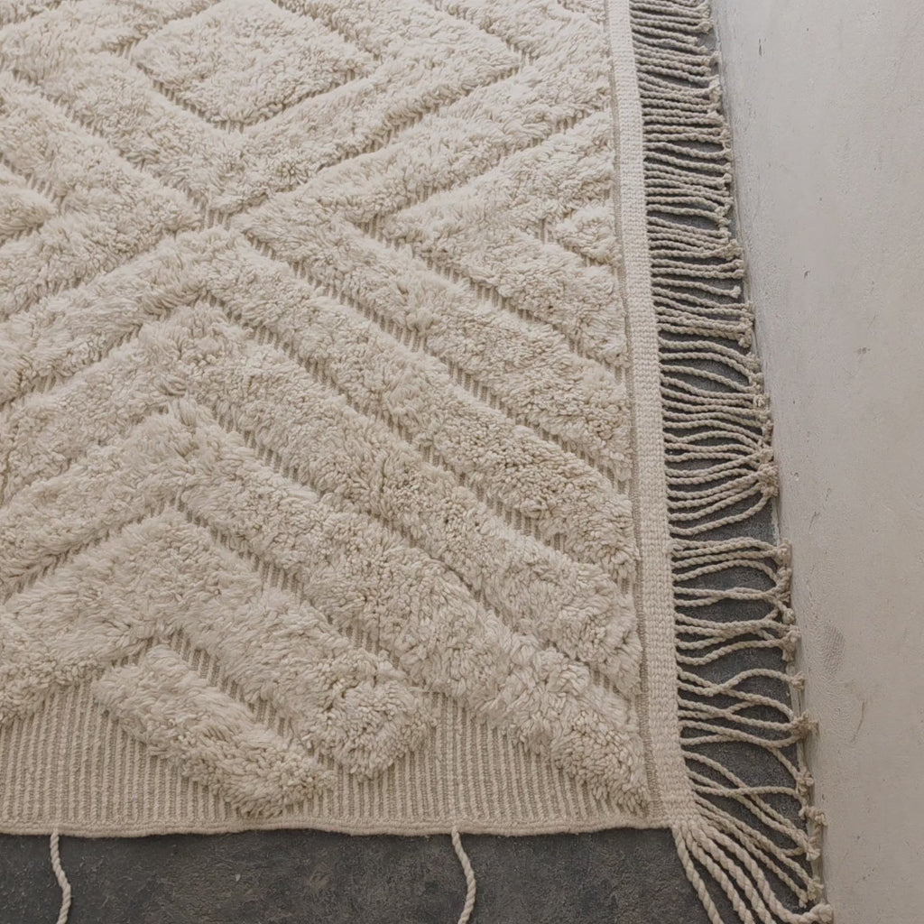 Oversized Moroccan Beni Ourain Rug, Luxury Boho Living Room Rug (300x400 cm)
