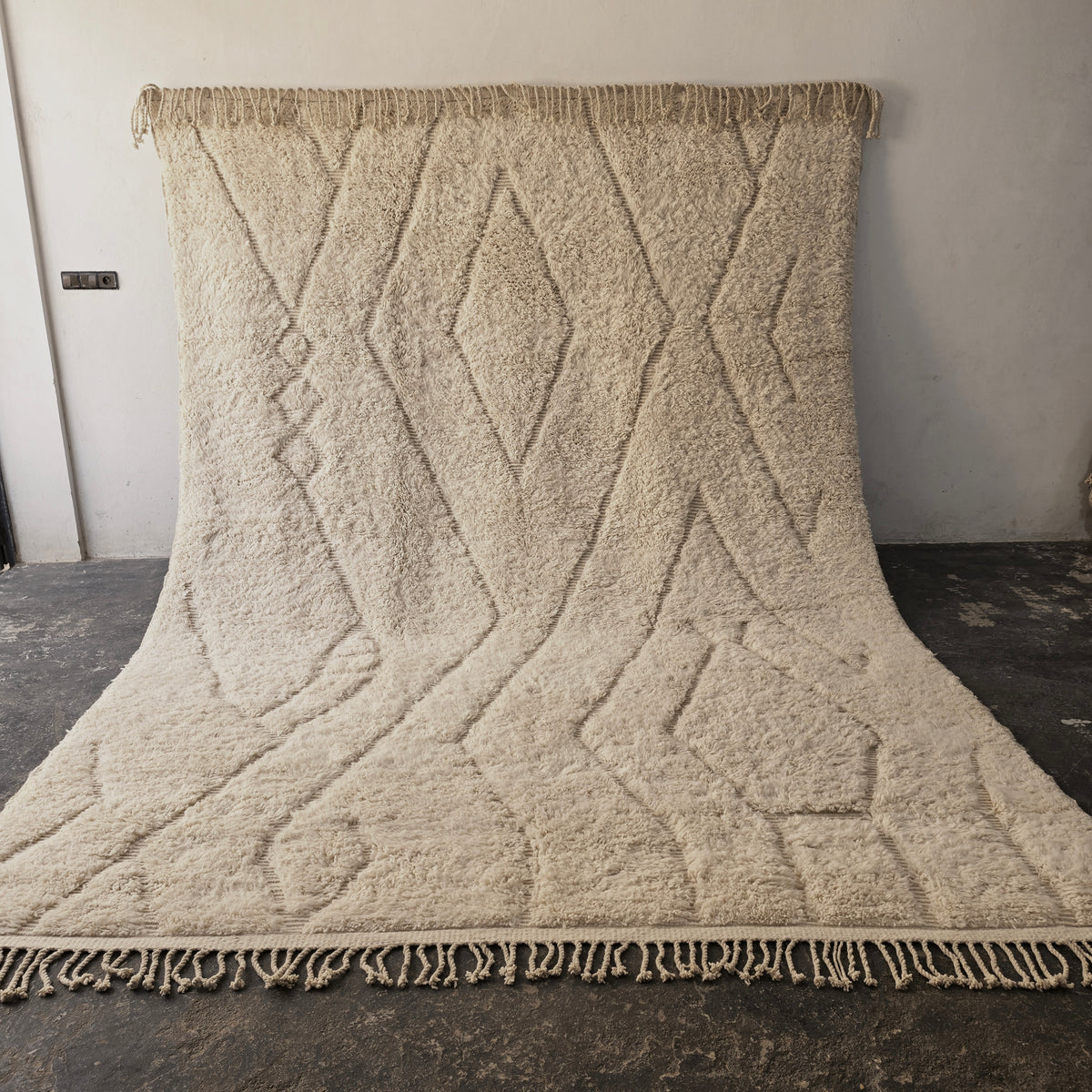 Extra Large Moroccan Beni Ourain Rug, Boho Area Rug (300x411 cm)
