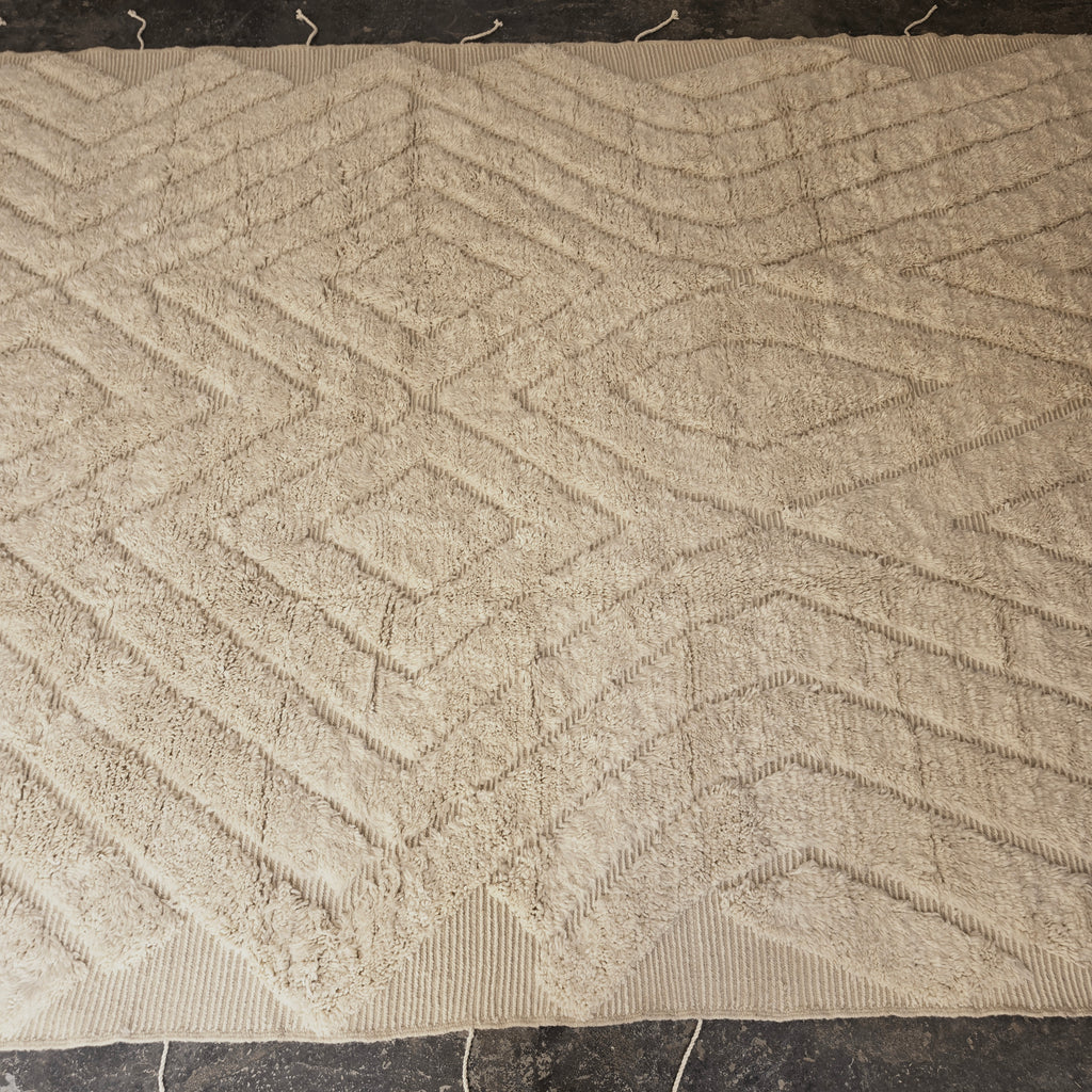 Oversized Moroccan Beni Ourain Rug, Luxury Boho Living Room Rug (300x400 cm)