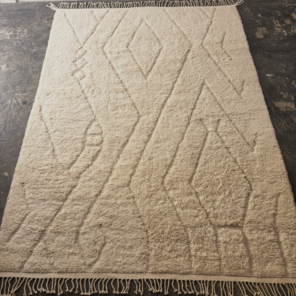 Extra Large Moroccan Beni Ourain Rug, Boho Area Rug (300x411 cm)